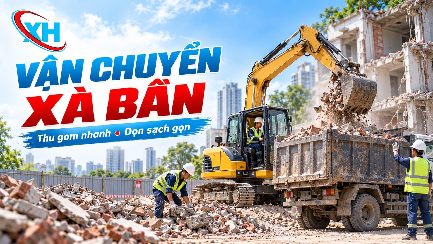 Dịch Vụ Thu Gom, Vận Chuyển Xà Bần PHÁ DỠ XUÂN HUẤN